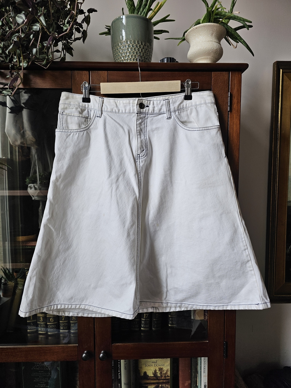Lauren Ralph Lauren Jeans Co. | White Denim Midi Skirt